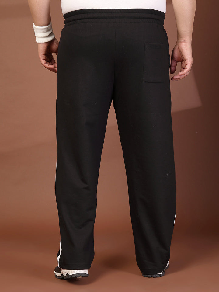 Plus Size Men Printed Mid-Rise Regular Fit Track Pant