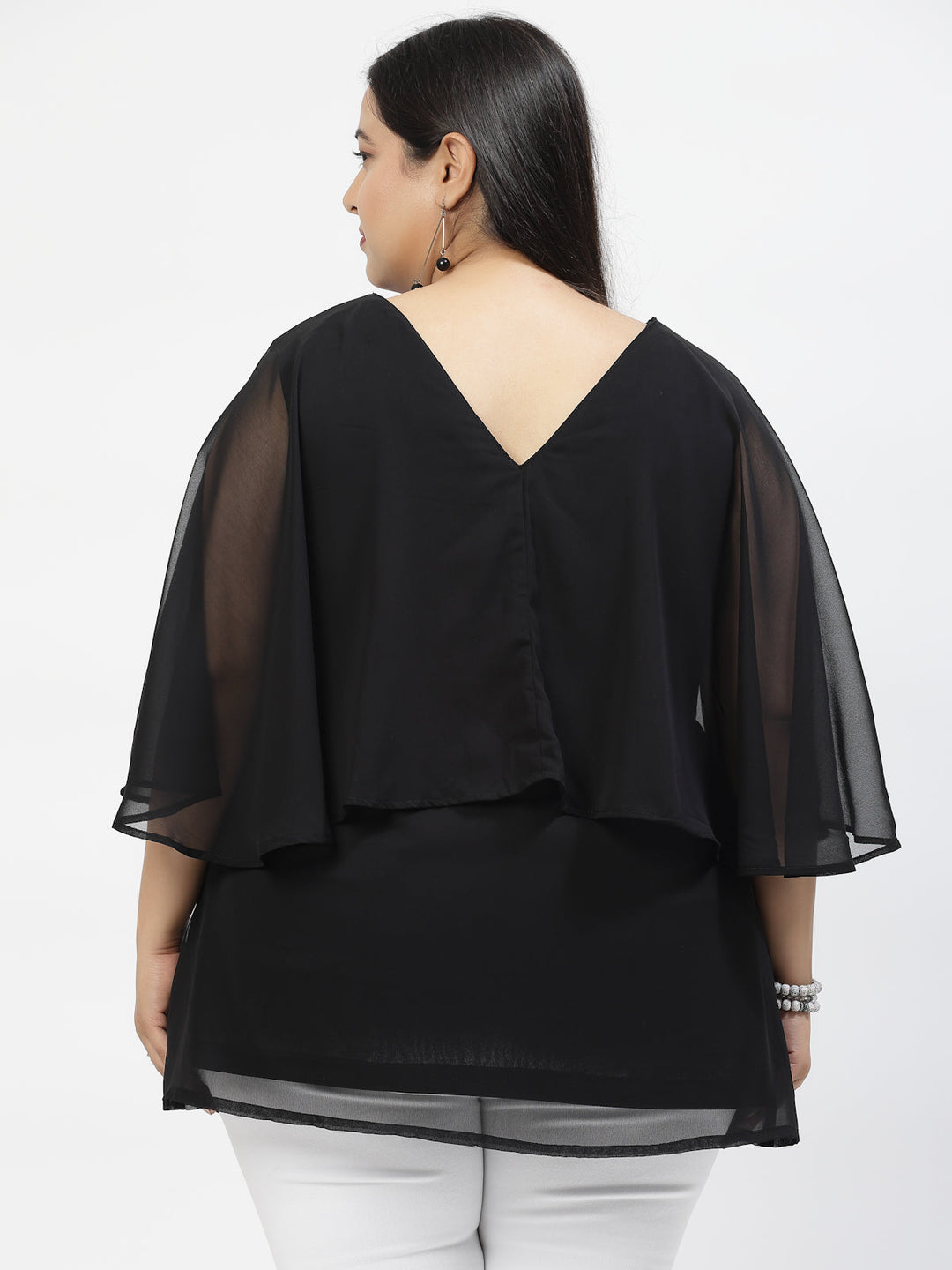 Plus Size Cape Sleeve Cape Top