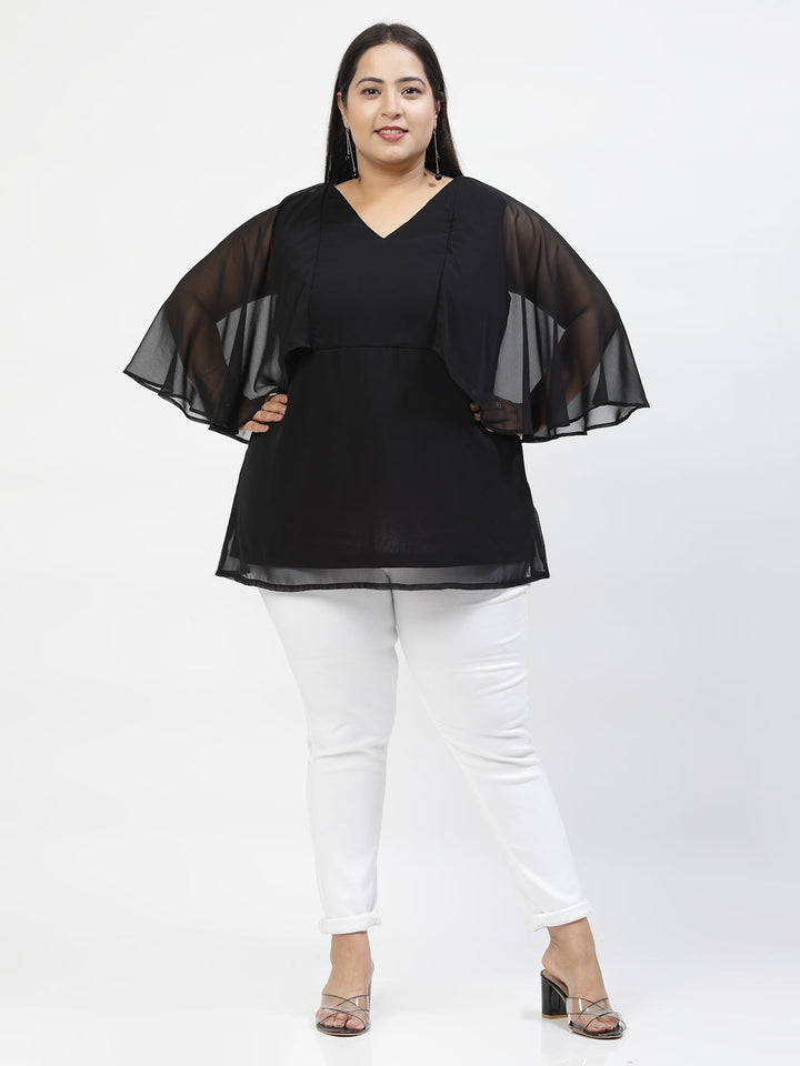 Plus Size Cape Sleeve Cape Top