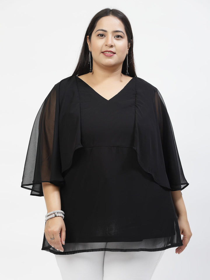 Plus Size Cape Sleeve Cape Top