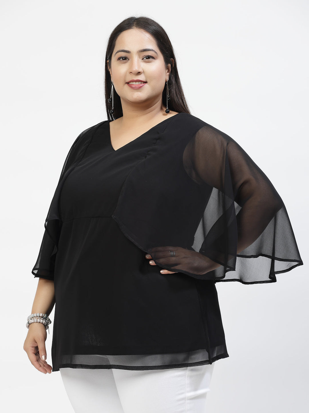 Plus Size Cape Sleeve Cape Top