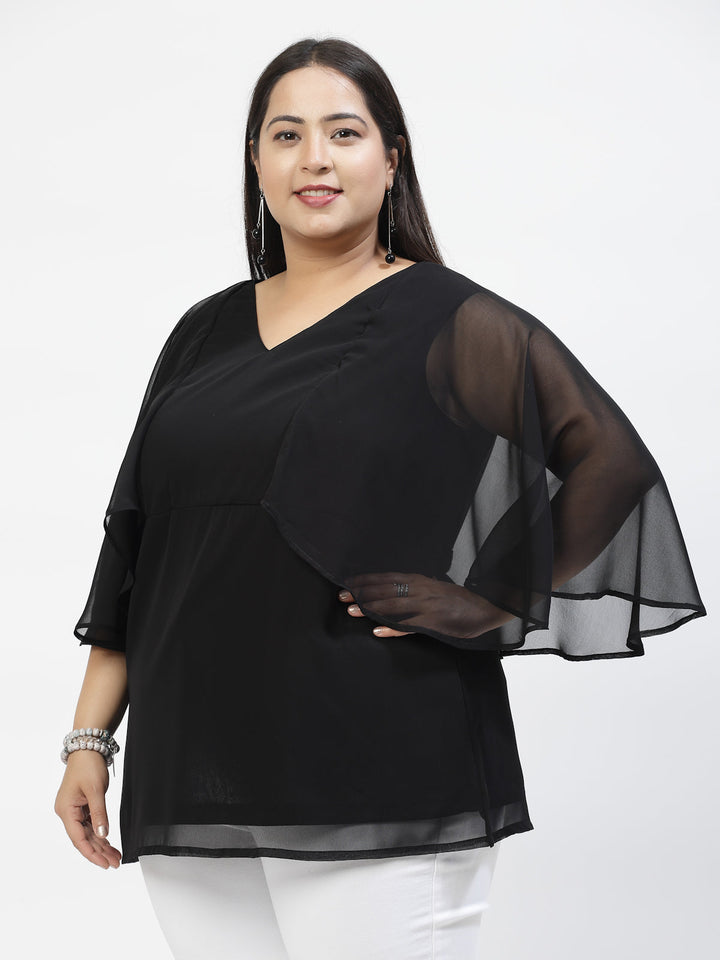 Plus Size Cape Sleeve Cape Top