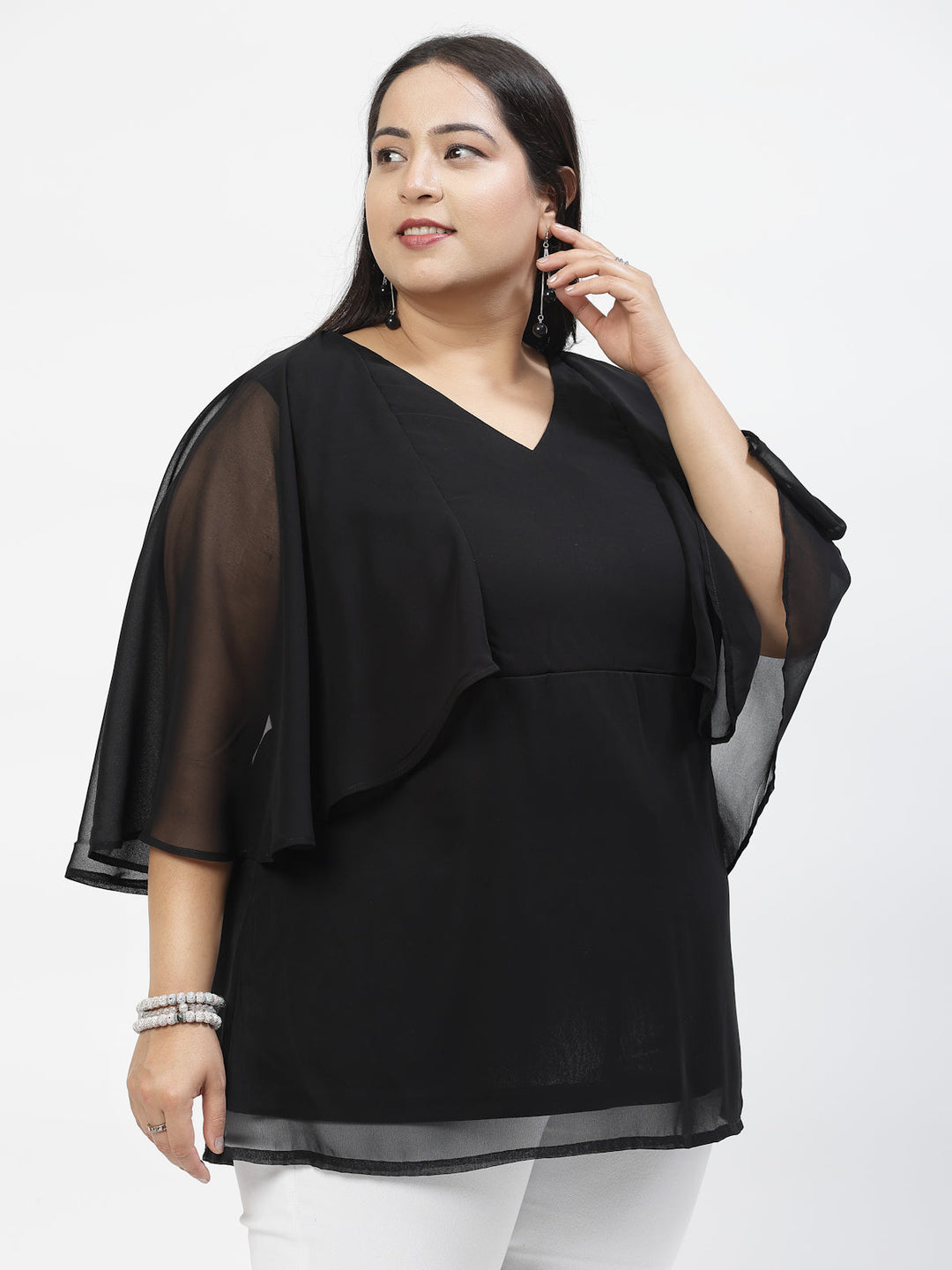 Plus Size Cape Sleeve Cape Top