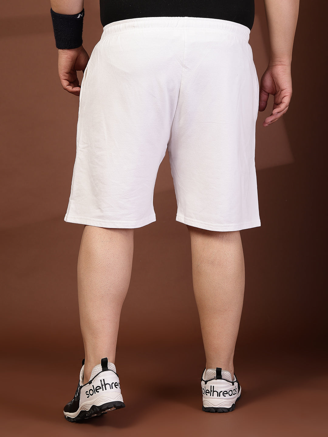 Plus Size Men Solid Sports Shorts