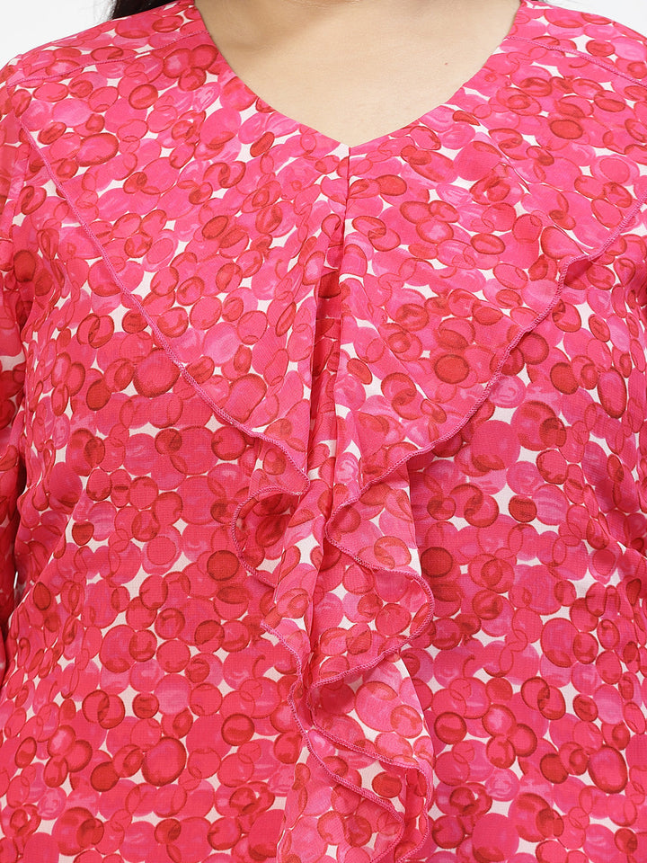 Plus Size Floral Print Top