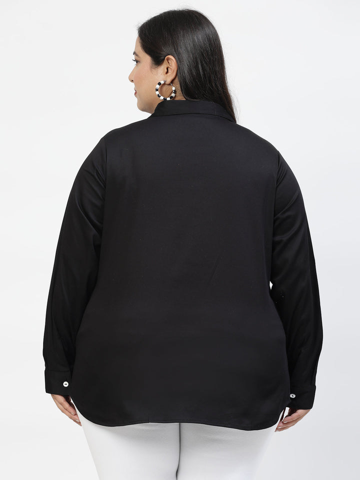 Plus Size Women Opaque Casual Shirt