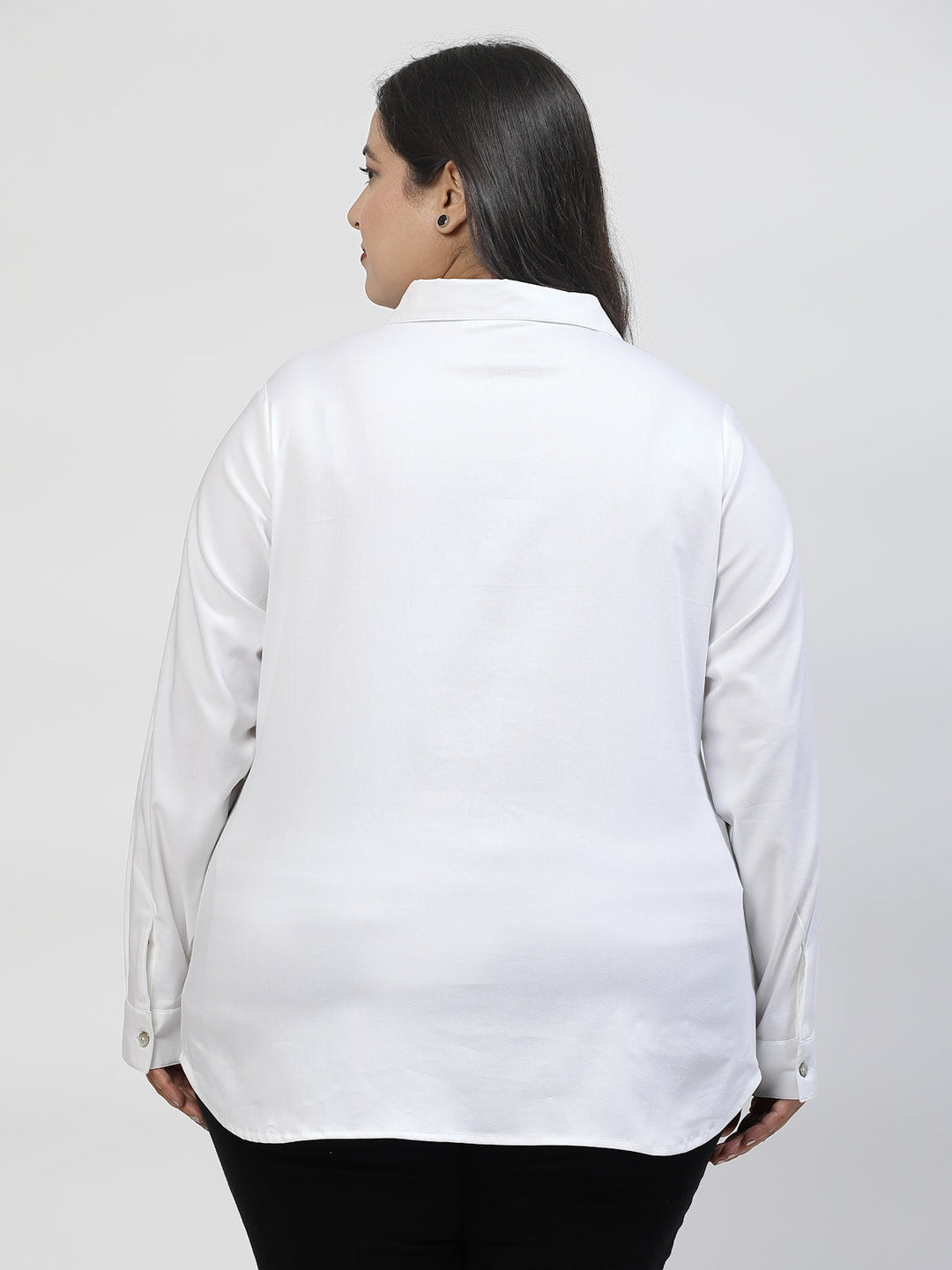 Plus Size Women Opaque Casual Shirt