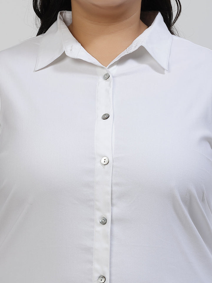 Plus Size Women Opaque Casual Shirt