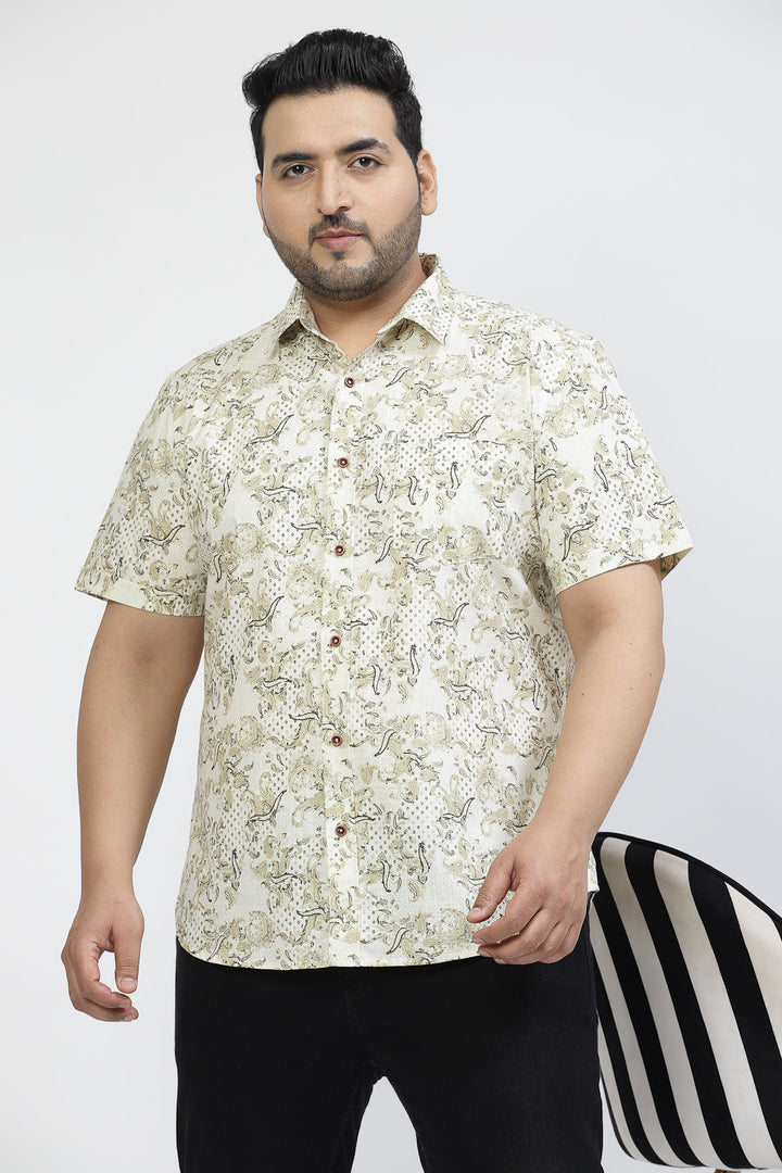 Plus Size  Conversational Printed Casual Shirt