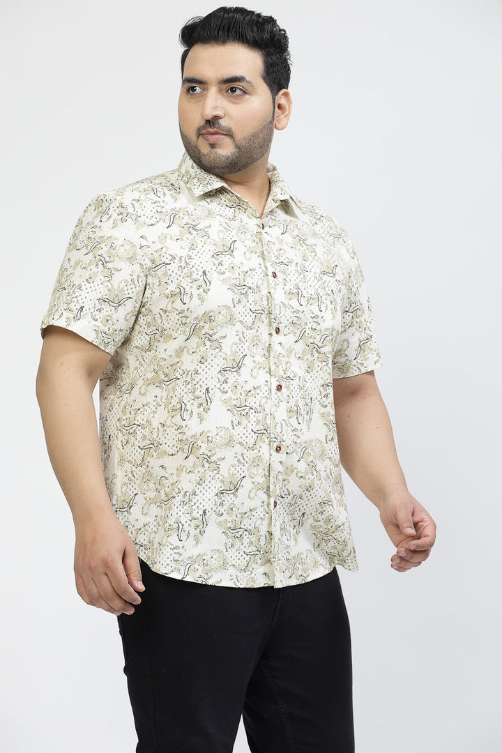 Plus Size  Conversational Printed Casual Shirt