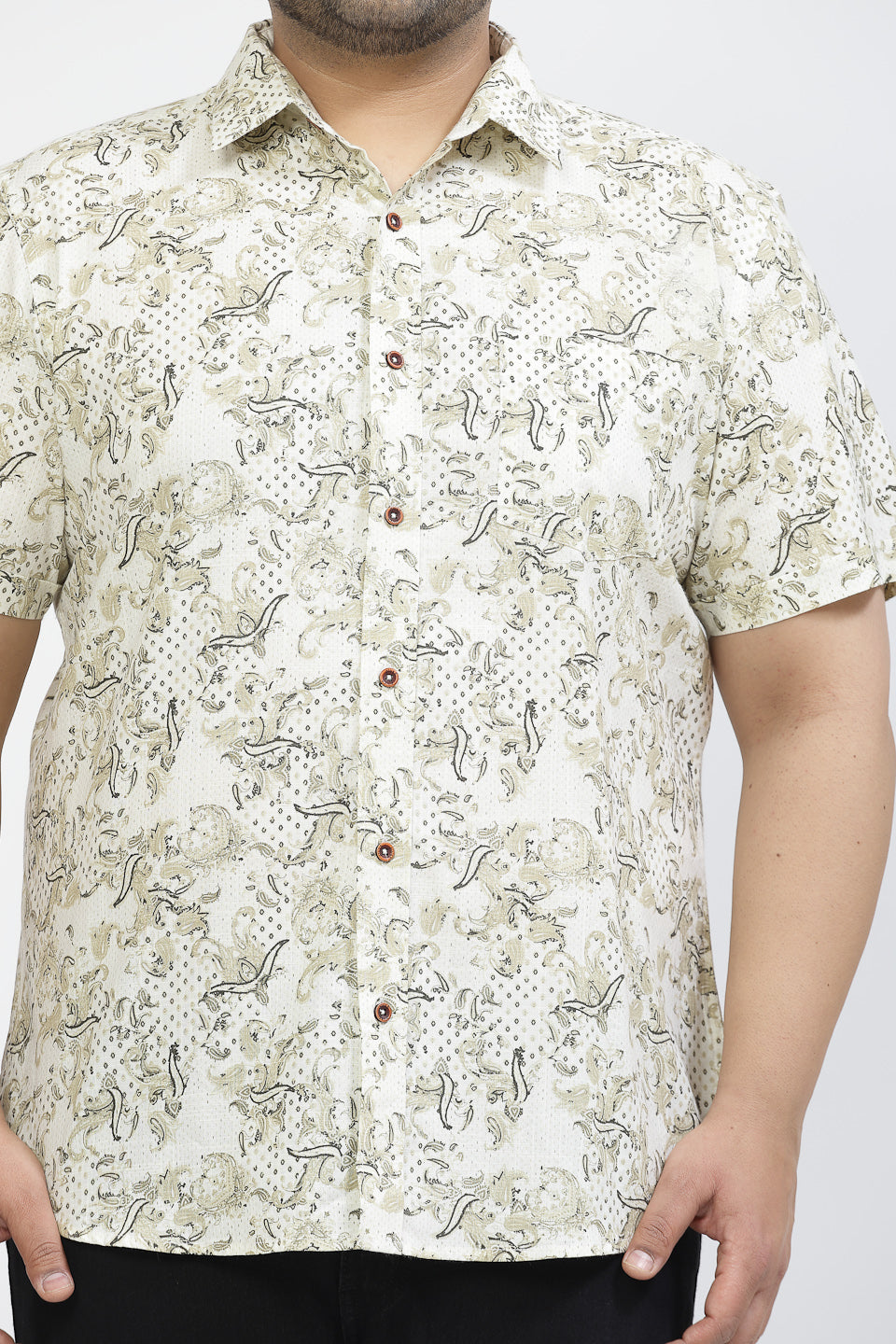 Plus Size  Conversational Printed Casual Shirt