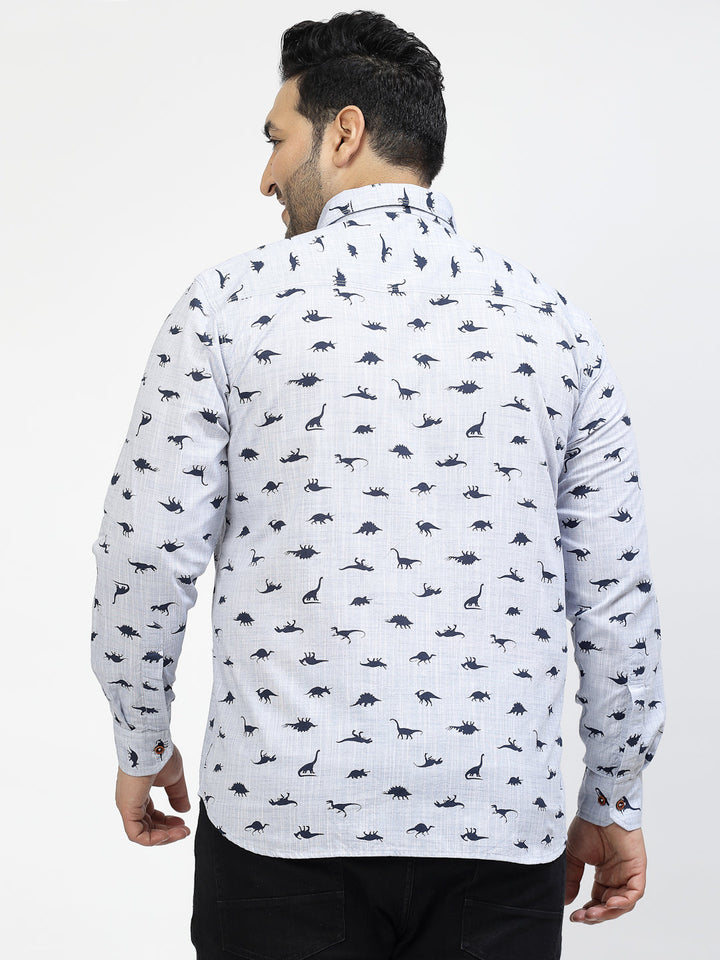Plus Size  Conversational Printed Casual Shirt