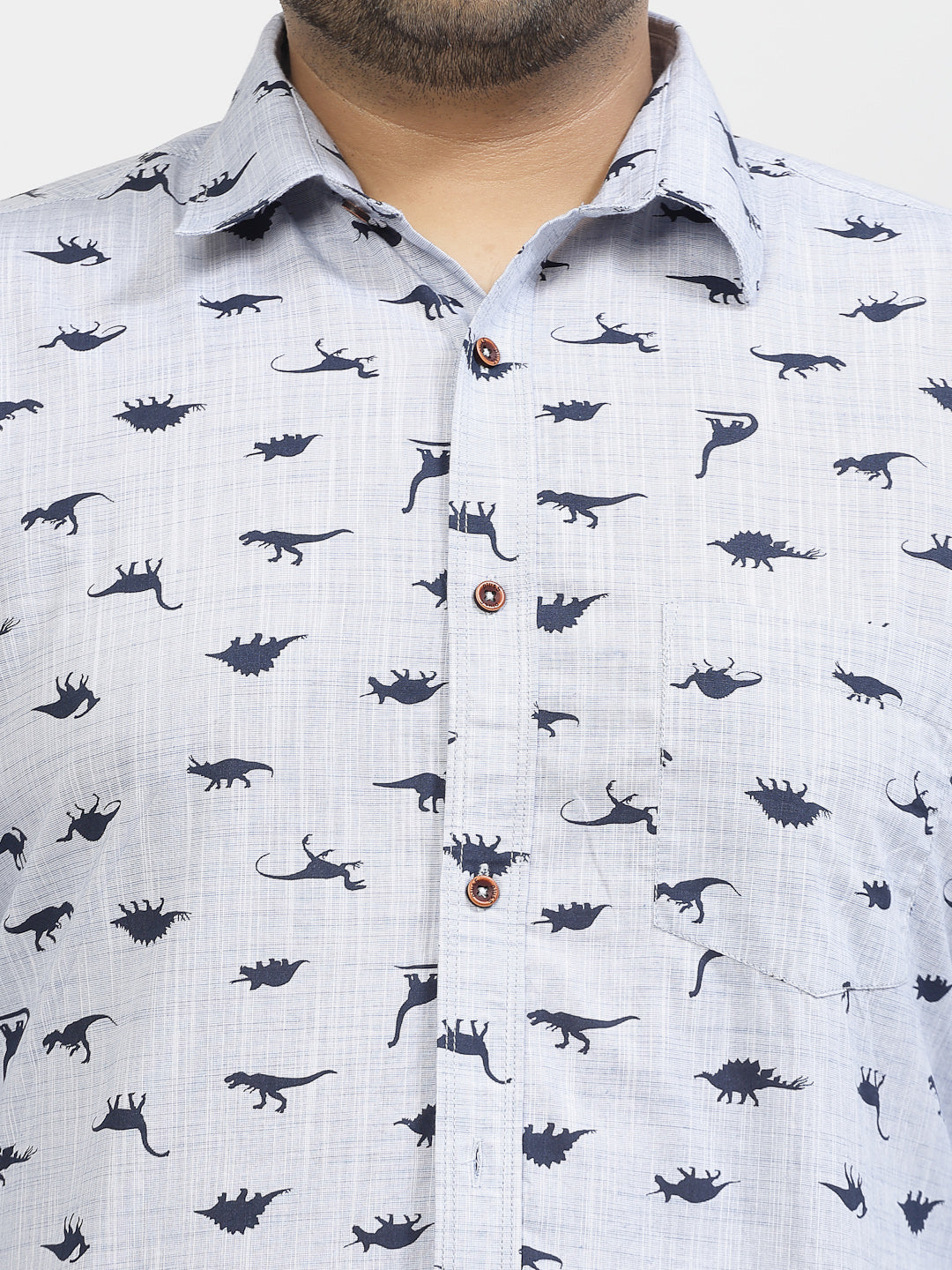 Plus Size  Conversational Printed Casual Shirt