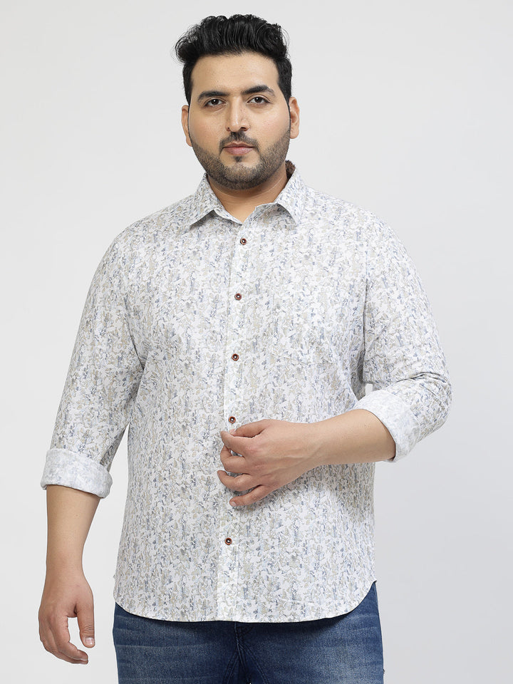 Plus Size  Floral Printed Casual Shirt