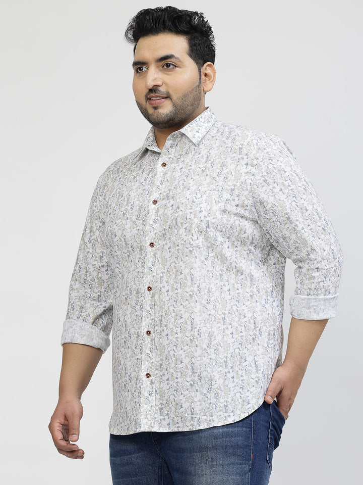 Plus Size  Floral Printed Casual Shirt
