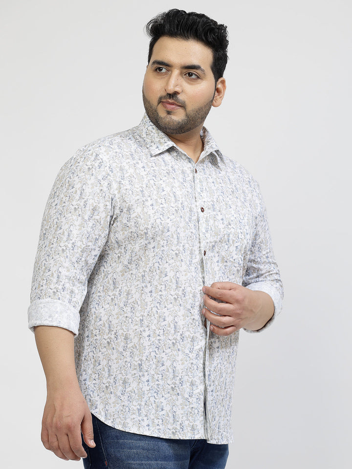 Plus Size  Floral Printed Casual Shirt