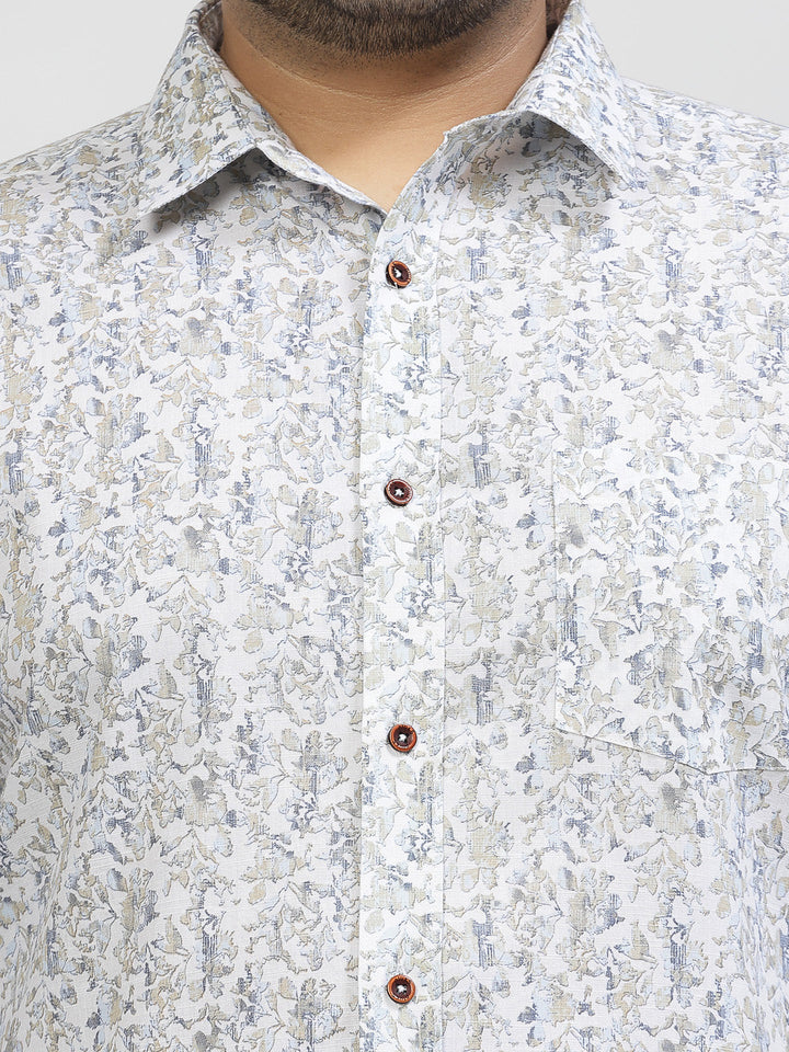 Plus Size  Floral Printed Casual Shirt