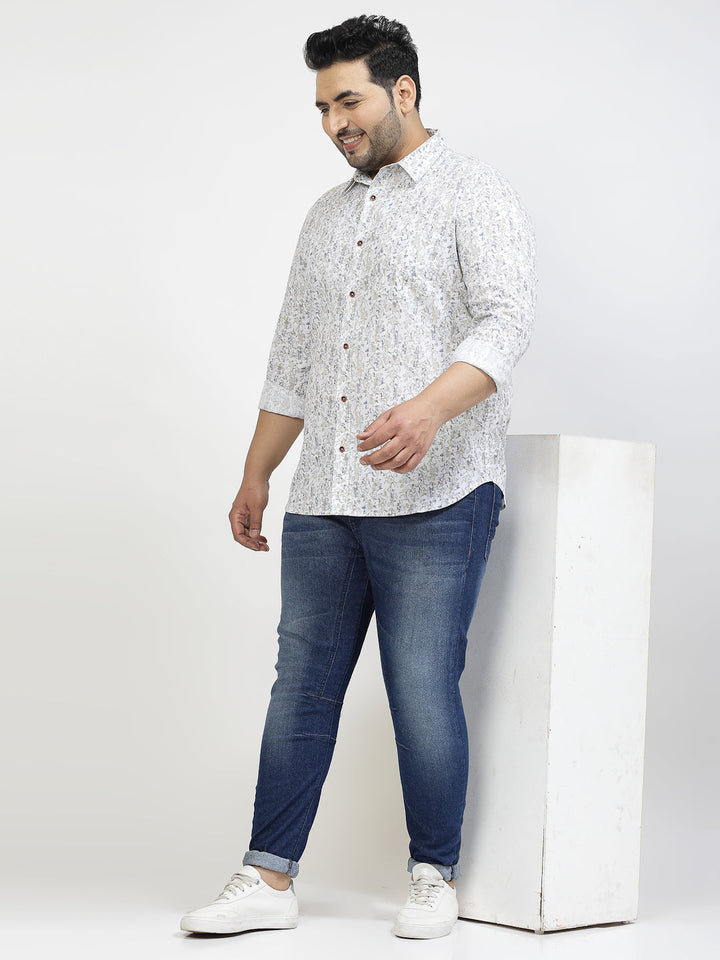 Plus Size  Floral Printed Casual Shirt