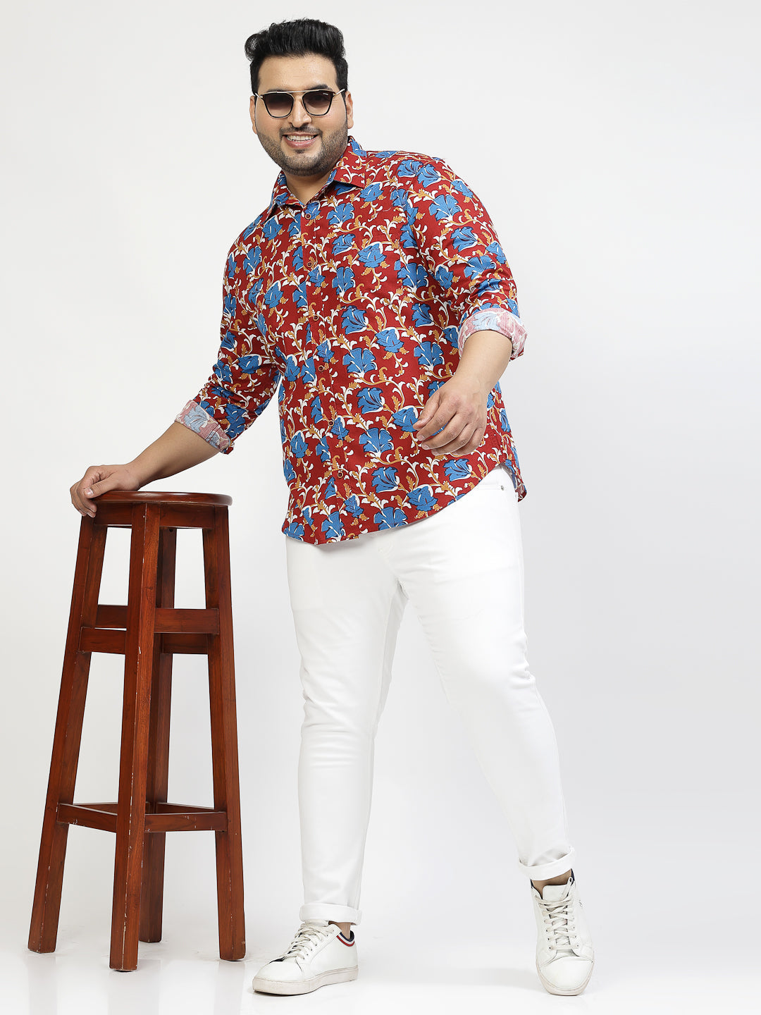 Plus Size  Floral Printed Casual Shirt