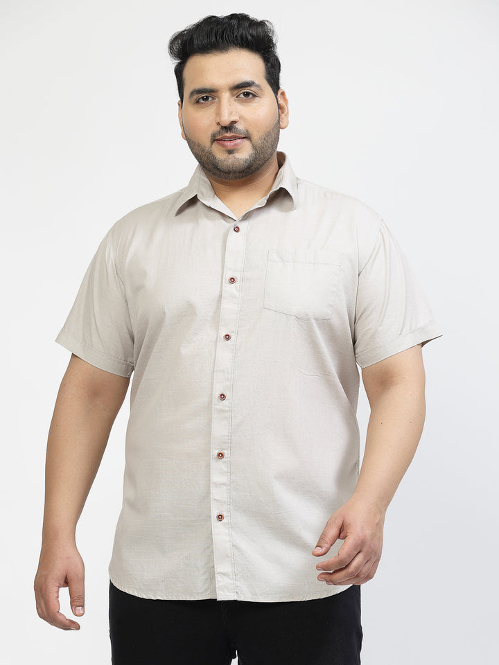 Plus Size Men Opaque Casual Shirt
