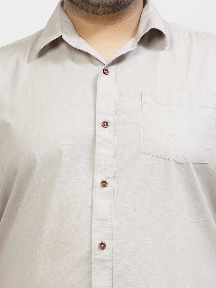 Plus Size Men Opaque Casual Shirt
