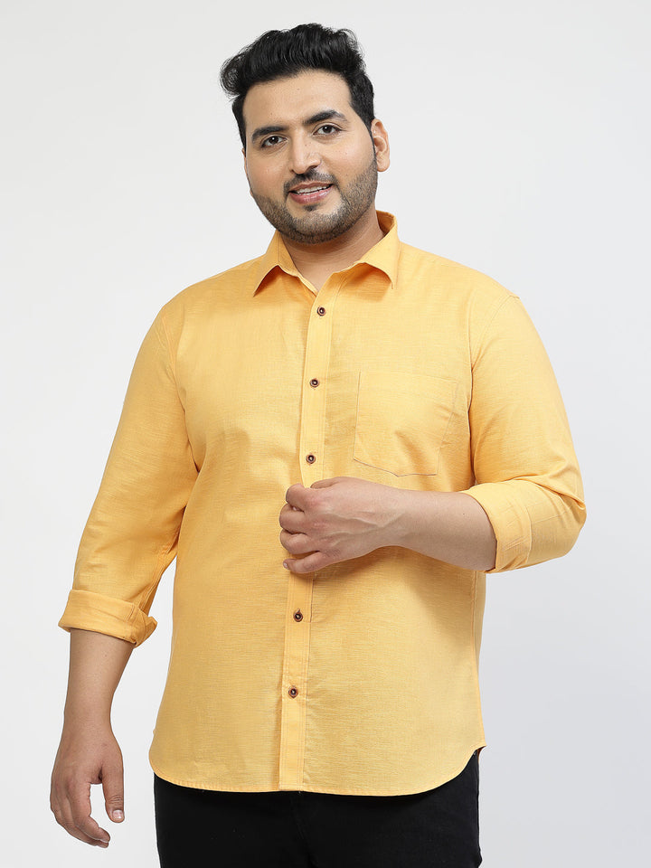 Plus Size Men Opaque Casual Shirt