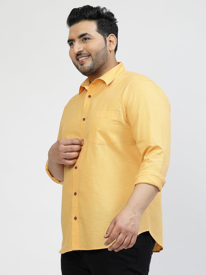 Plus Size Men Opaque Casual Shirt
