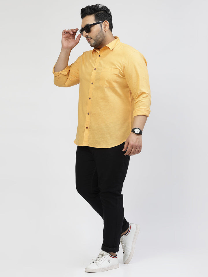 Plus Size Men Opaque Casual Shirt