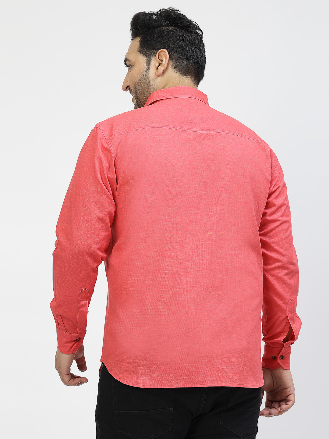 Plus Size Men Opaque Casual Shirt