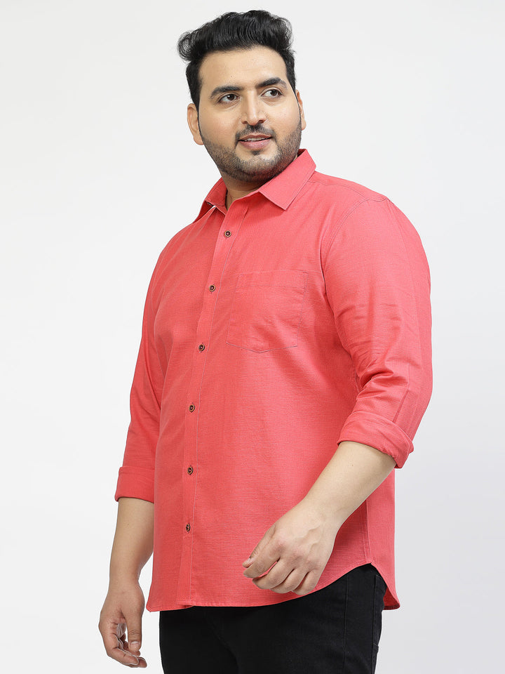 Plus Size Men Opaque Casual Shirt