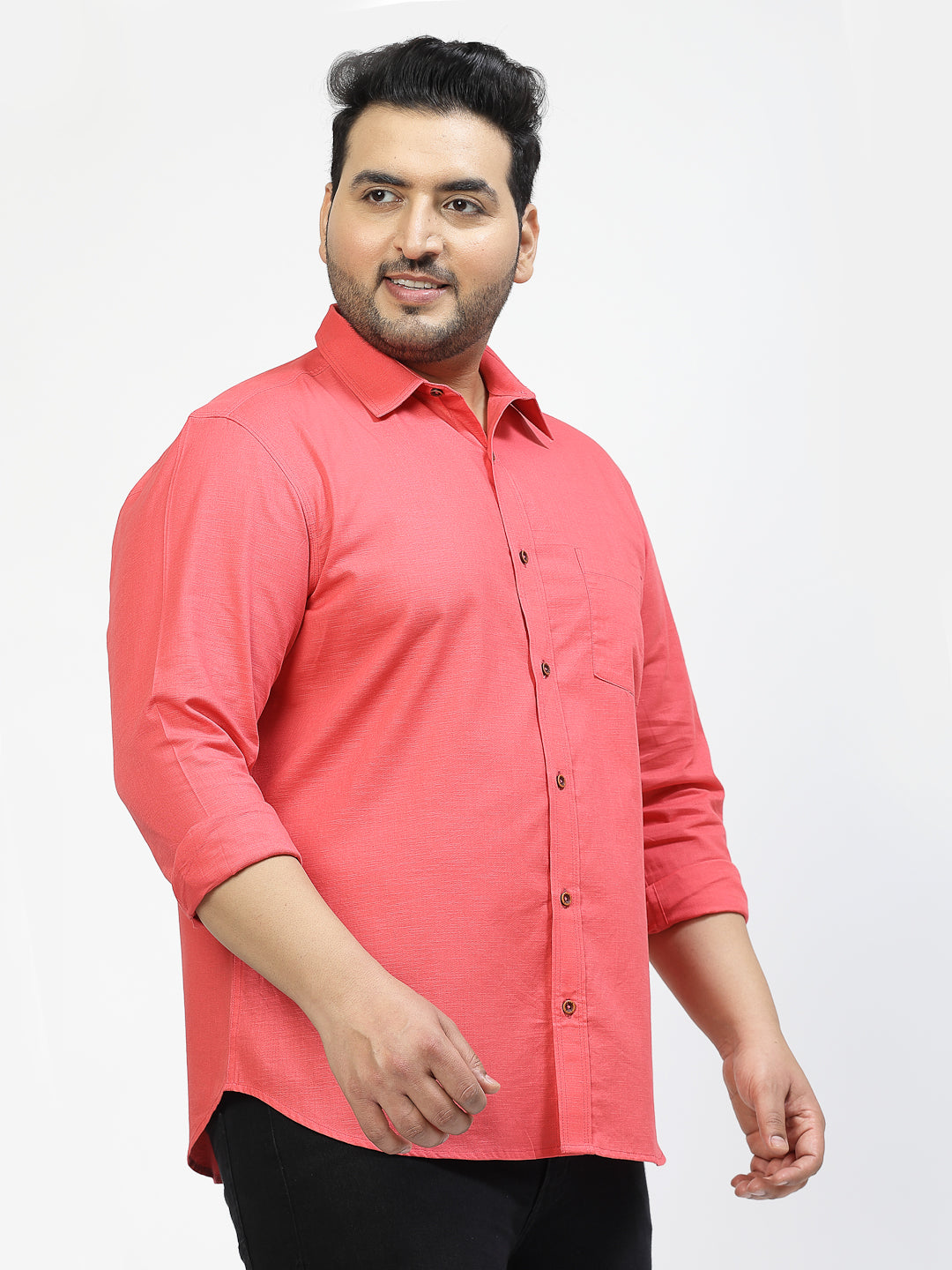 Plus Size Men Opaque Casual Shirt