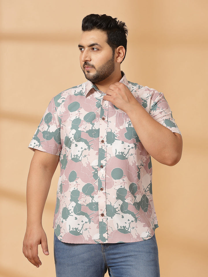 Plus Size Men Tartan Checked Casual Cotton Shirt
