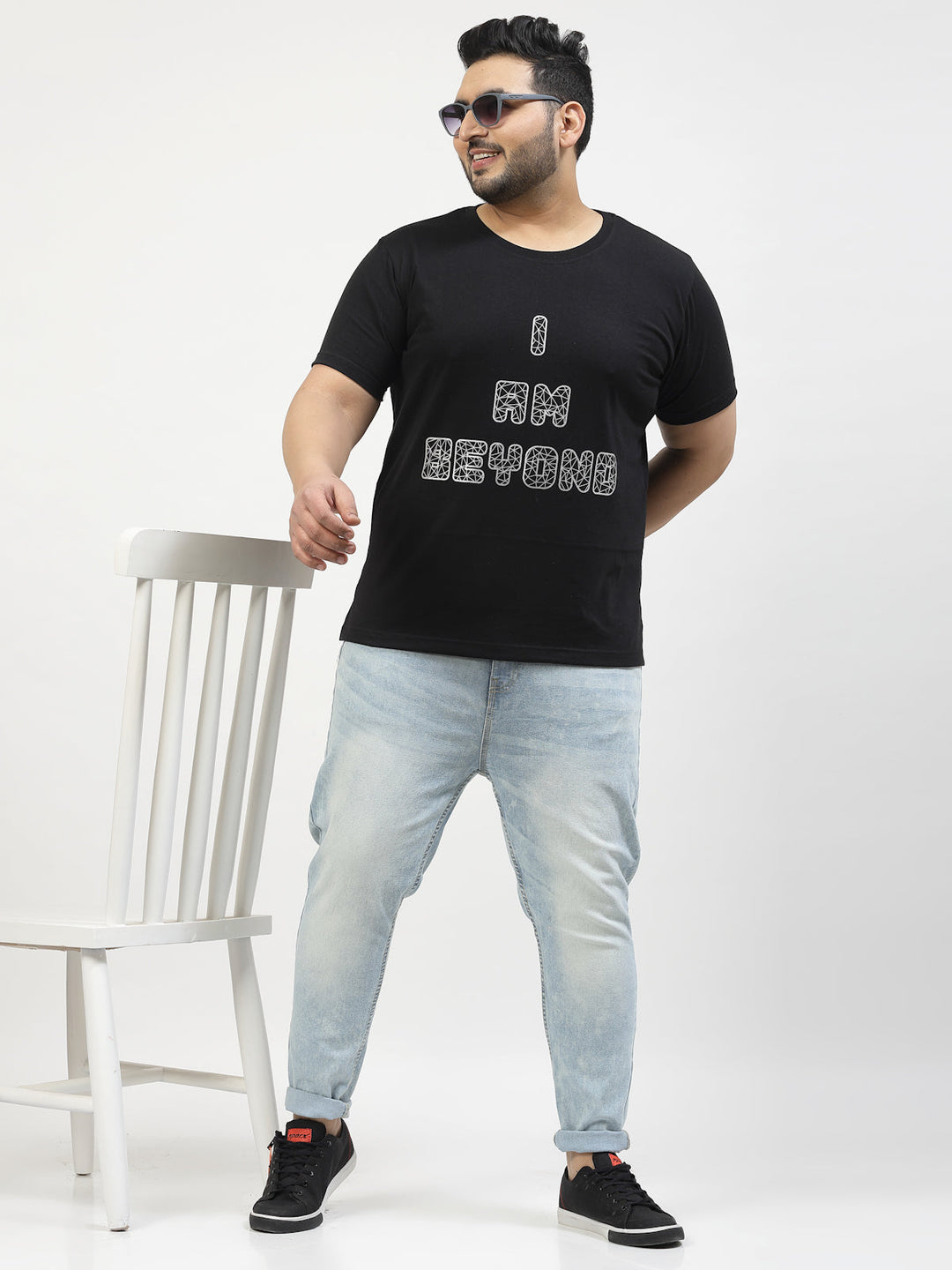 Plus Size  Graphic Printed Cotton T-shirt
