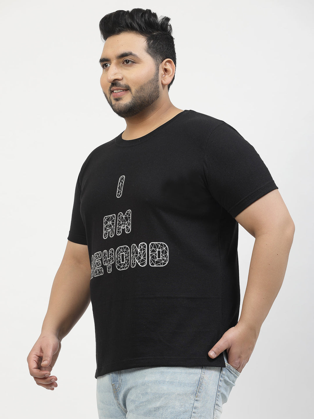 Plus Size  Graphic Printed Cotton T-shirt