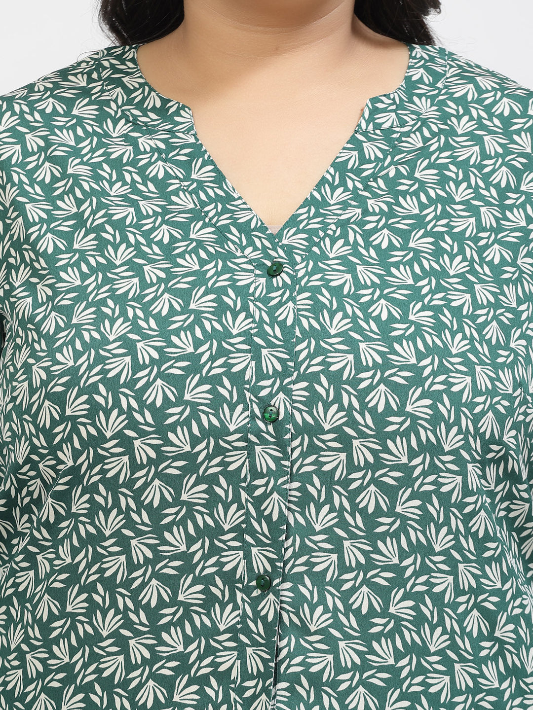 Plus Size Floral Print Top