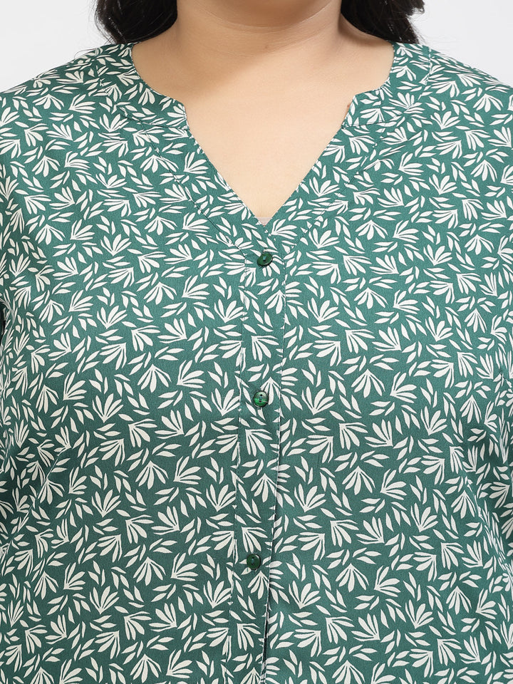 Plus Size Floral Print Top