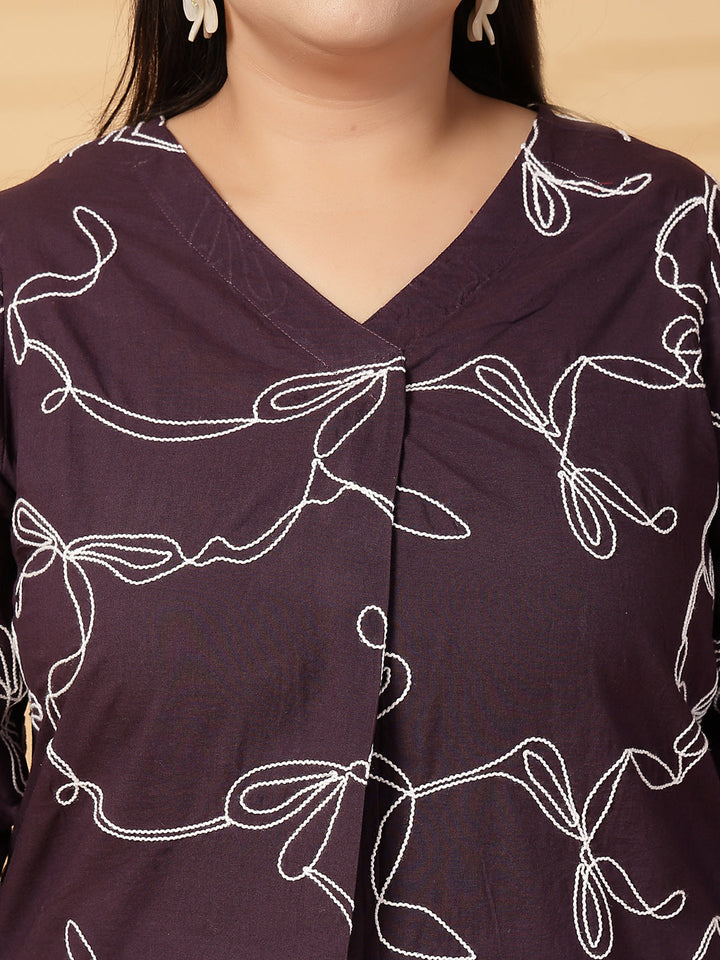 Plus Size  V-Neck Top