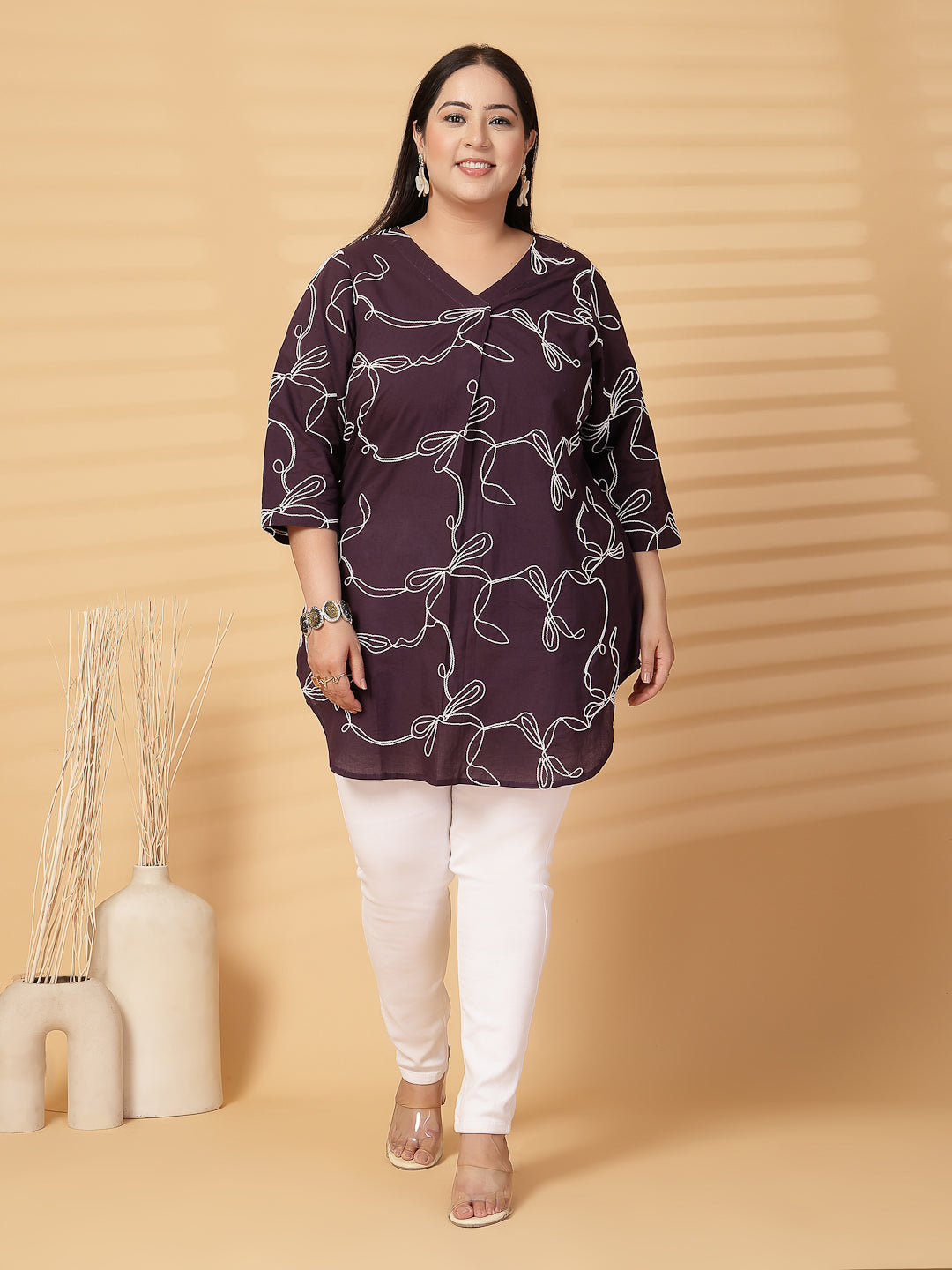 Plus Size  V-Neck Top