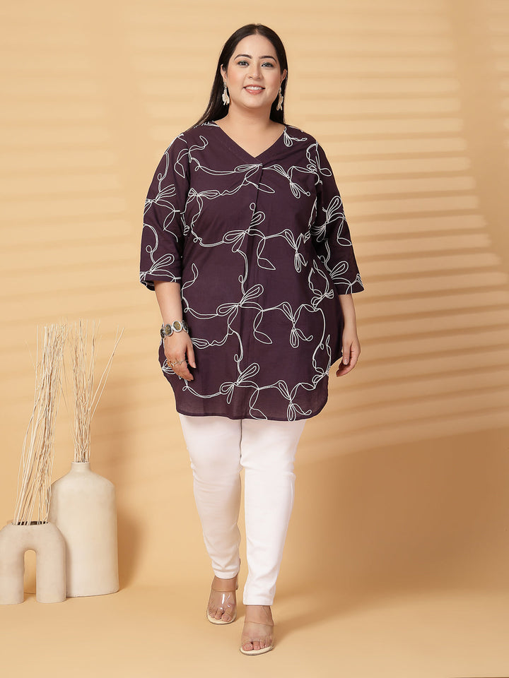Plus Size  V-Neck Top