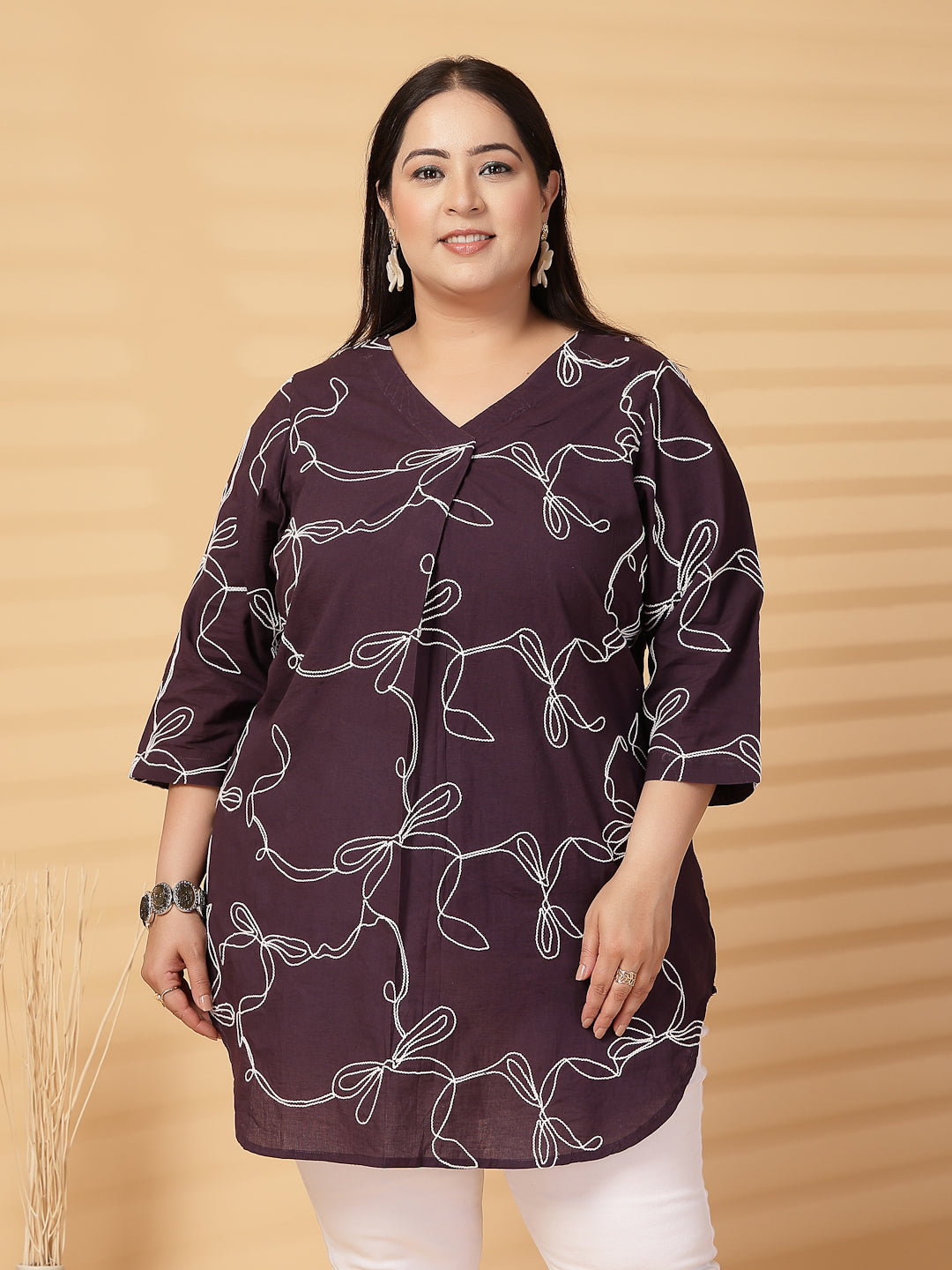 Plus Size  V-Neck Top