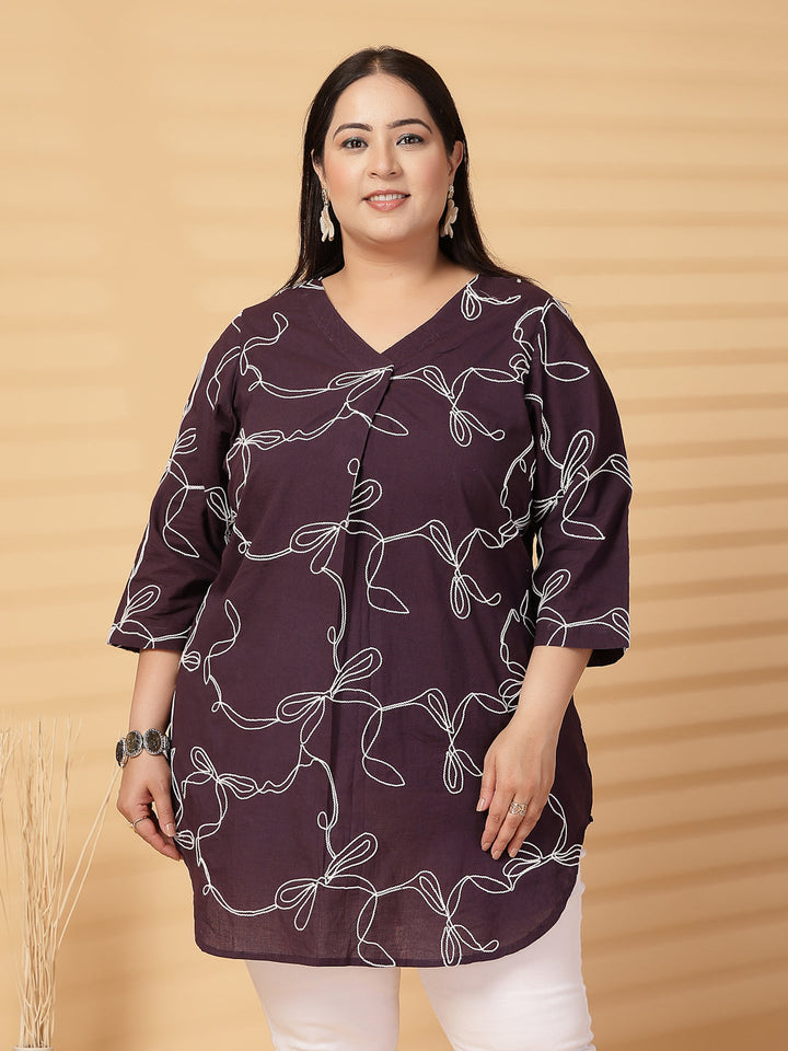 Plus Size  V-Neck Top