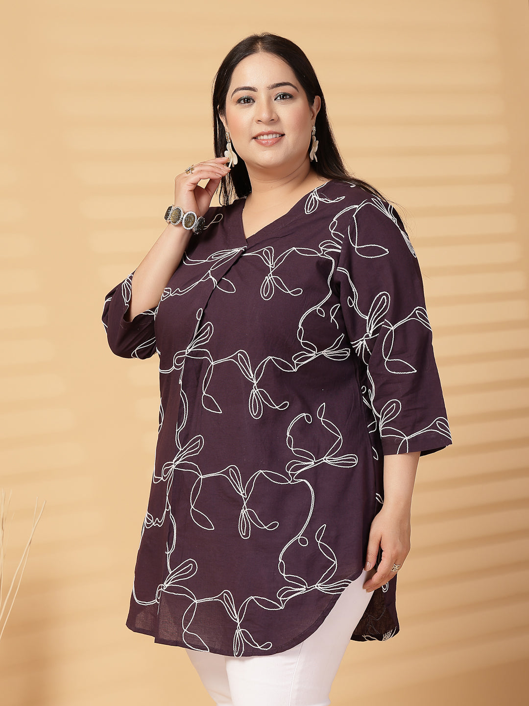 Plus Size  V-Neck Top