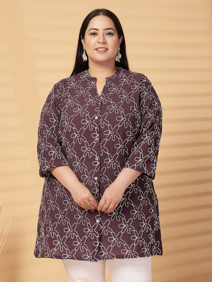 Plus Size Women Shirt Style Top