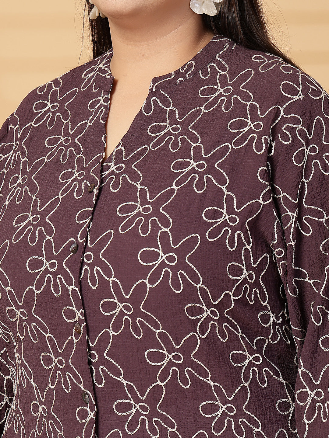 Plus Size Women Shirt Style Top