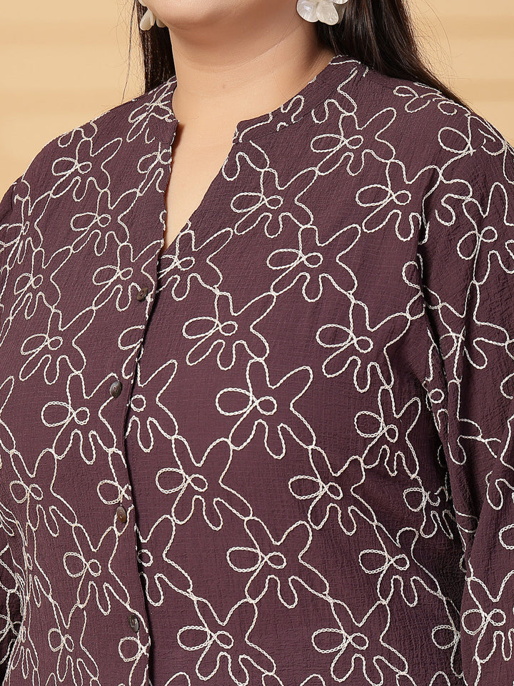 Plus Size Women Shirt Style Top