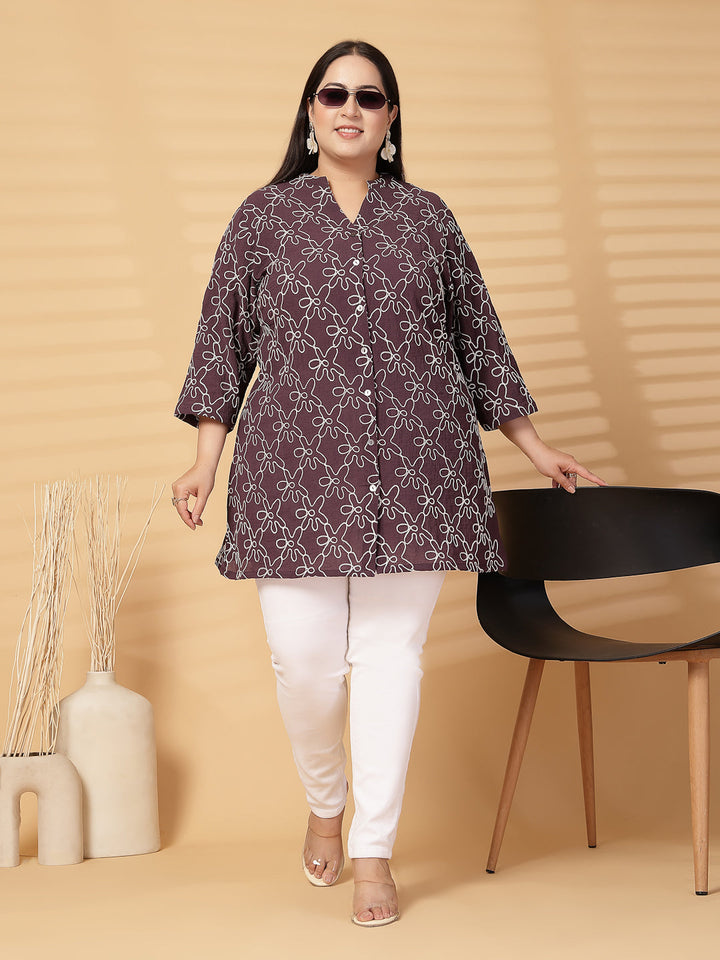 Plus Size Women Shirt Style Top