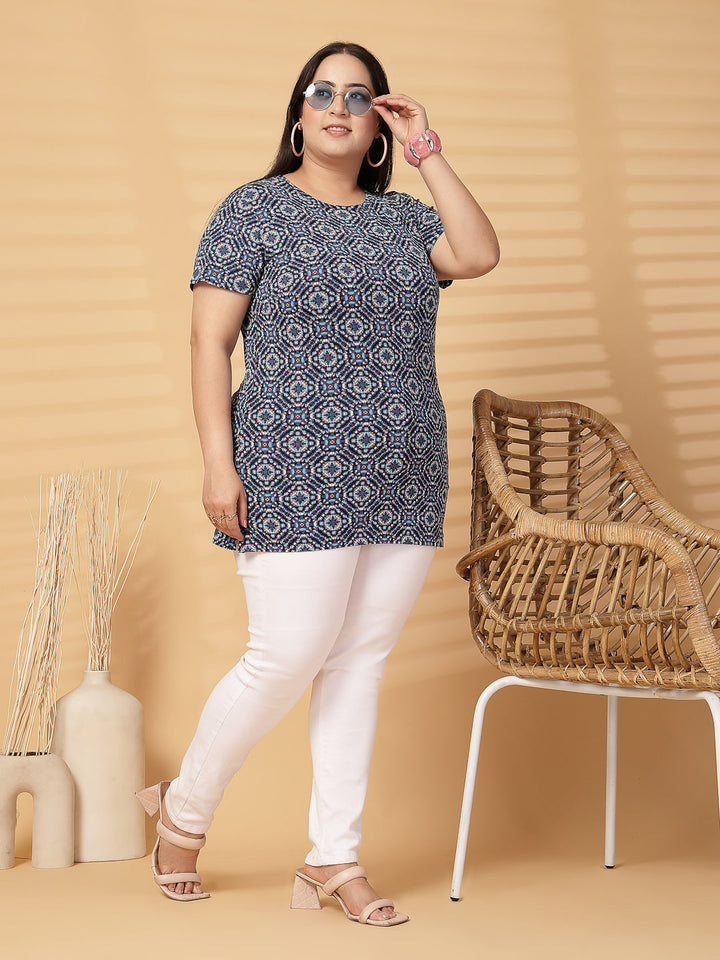 Plus Size Women Printed T-shirt
