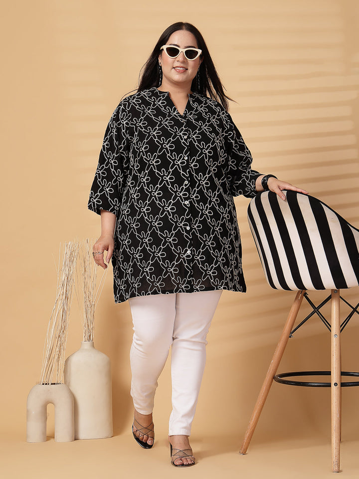 Plus Size Women Shirt Style Top