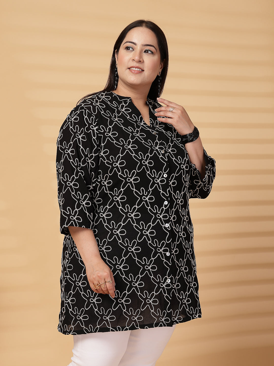 Plus Size Women Shirt Style Top