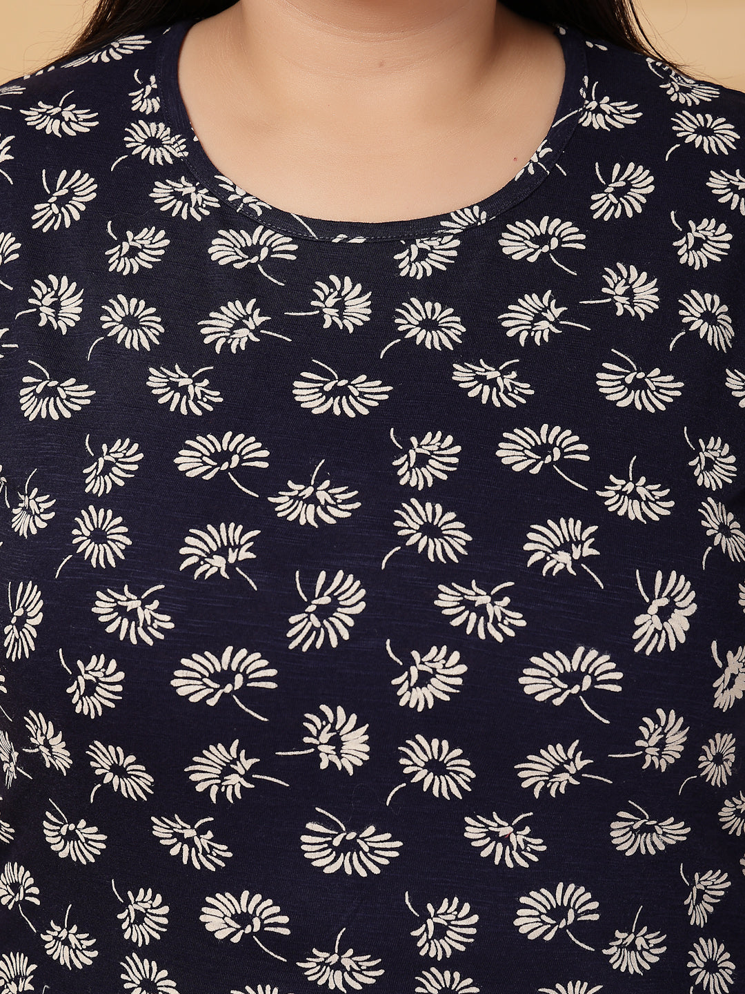 Plus Size Women Floral Printed T-shirt